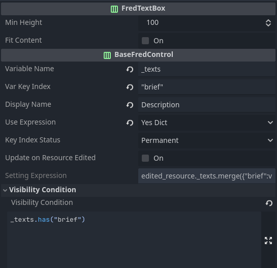FRED Textbox Widget